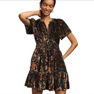 Anthropologie SOMERSET MINI DRESS: VELVET EDITION